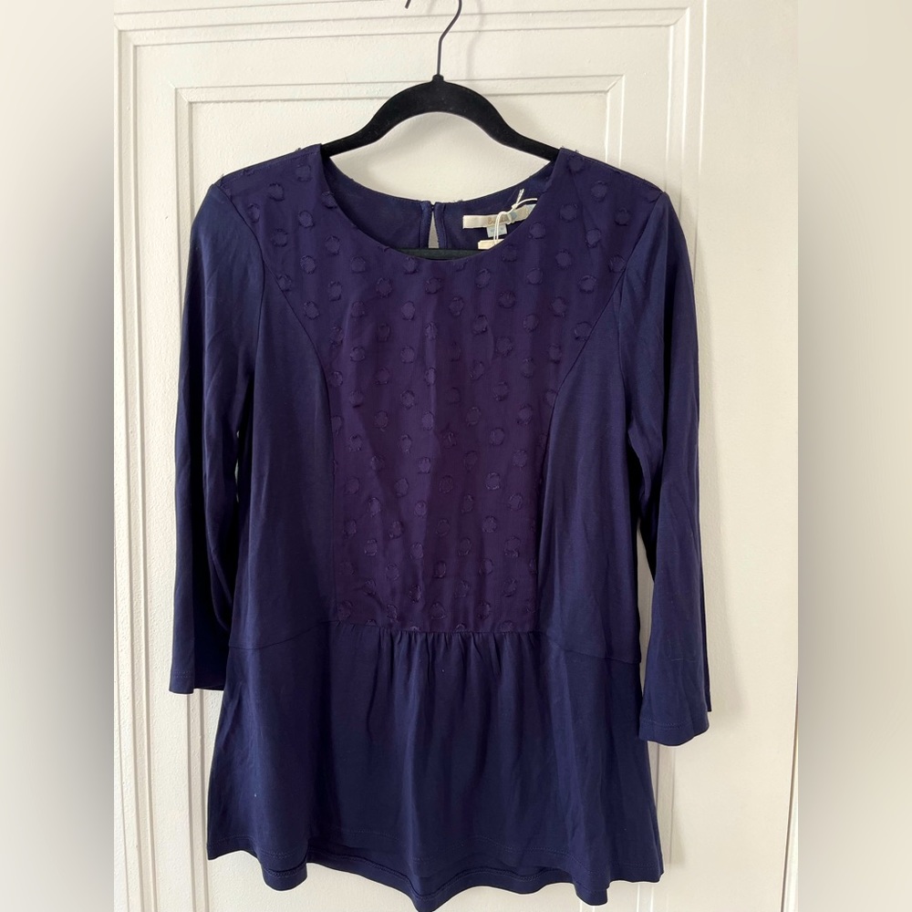Boden Jersey Tunic with Embroidered Dots